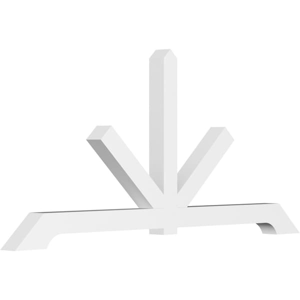 Ekena Millwork Vanguard Architectural Grade PVC Gable Bracket, 84"W x 38 1/2"H x 4"D x 4"F, 11/12 Pitch GBP084X39X0404VAN00 - main